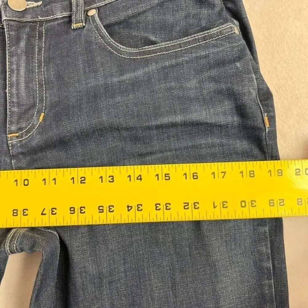 Eileen Fisher Jeans Womens 8 Blue Organic Cotton Stretch Skinny Trendy Minimal
